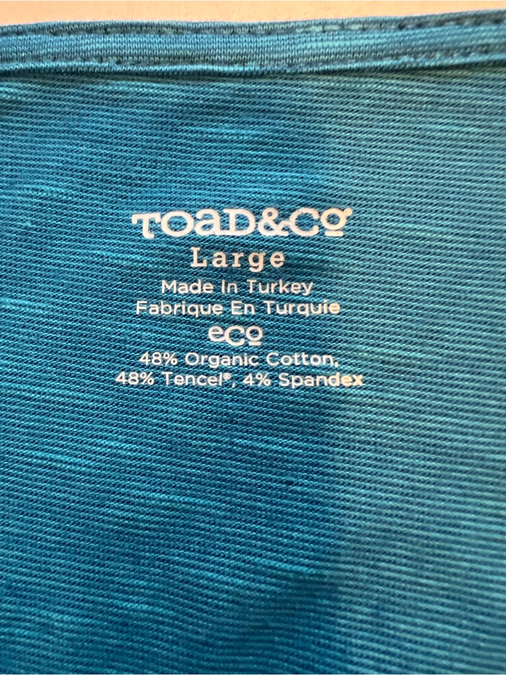 Toad & Co Empirical Faux Wrap Athleisure Teal Dress - Picture 4 of 7